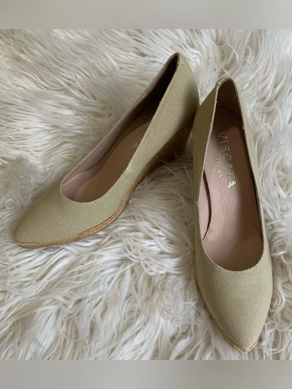 Viscata Barcelona Roses Archive Canvas Espadrilles Sand Size 40
